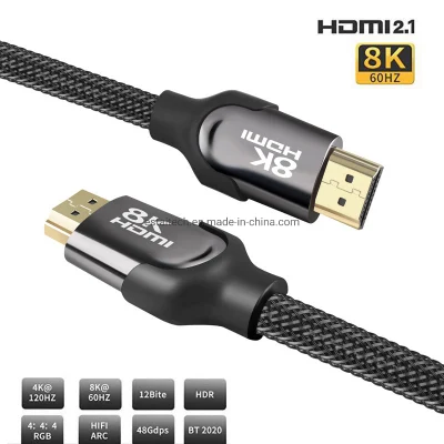 Amazon 인기 상품 8K 60Hz 8gbps UHD 케이블 1m 1.5m 2m 3m 5m 남성 - AV 중국 HDMI 케이블 2.1